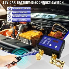 Remote Battery Disconnect Switch 12V/24V 240A Kill Switch LED Voltmeter NEW