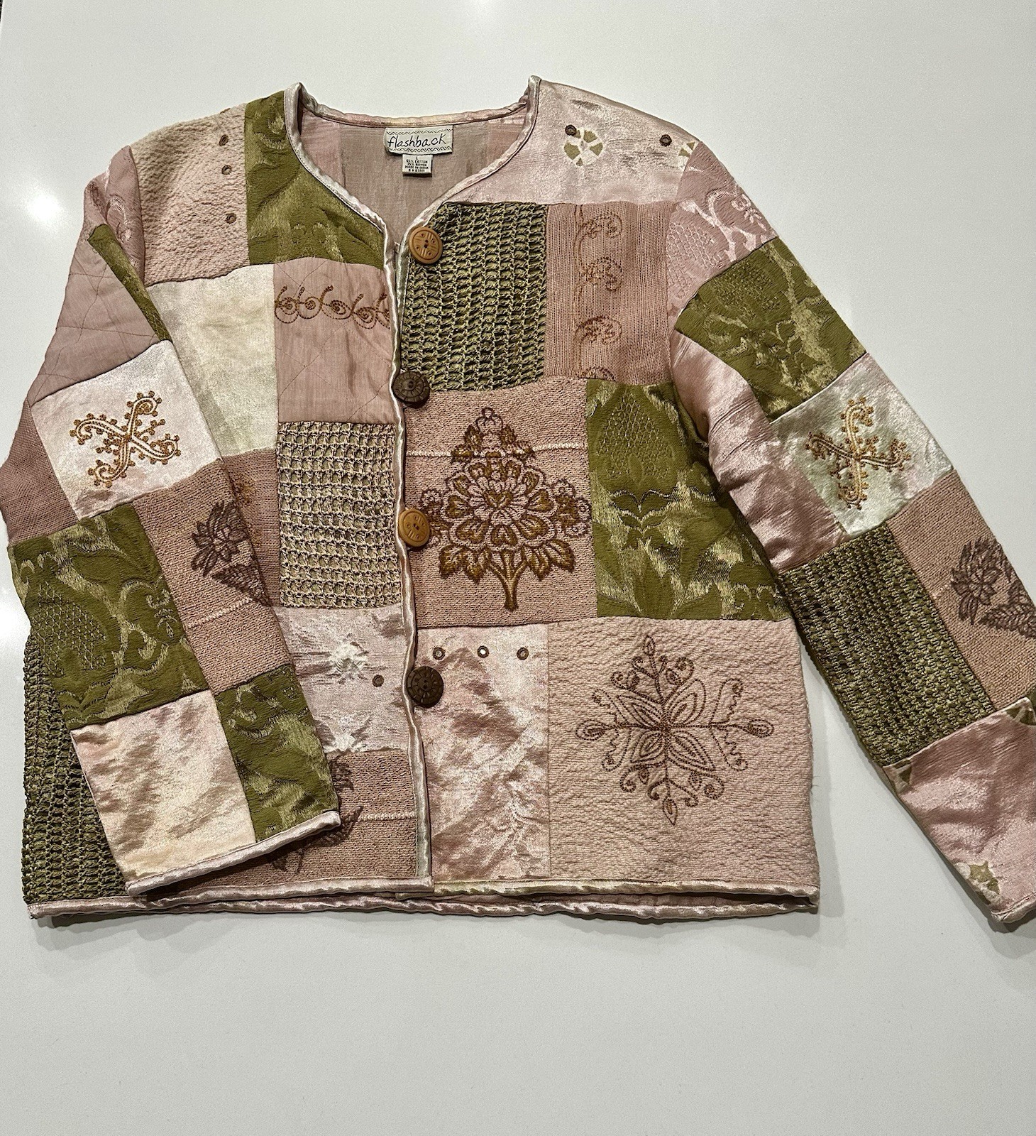 Vintage Flashbacks Patchwork Jacek Sz L - image 1