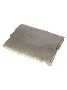 GUCCI Foulard laine beige imprimé intégral femme 165903 3G646
