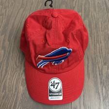 NWT Buffalo Bills '47 Brand Clean Up Adjustable Hat NFL Football Red Hat Logo