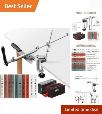 Upgraded RUIXIN PRO RX-008 Knife Sharpener with 10 Whetstones & 360° Flip Design