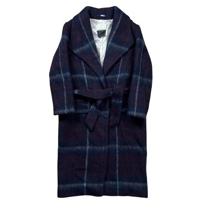 Women s Marlene Birger Wool Alpaca Blend Overcoat Jacket Size 34 21''x41.5''