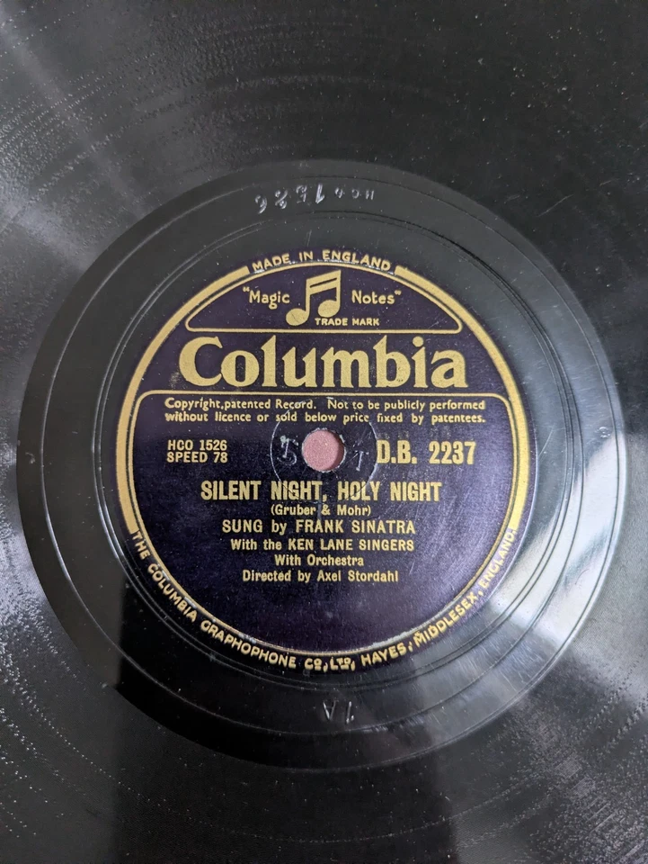 Frank SINATRA White Christmas / Silent Night, Holy Night 78rpm Columbia Record - Image 3 of 4