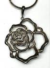 JCM Sterling Silver 925 Openwork Rose Pendant Snake Chain Necklace 18" — photo 3