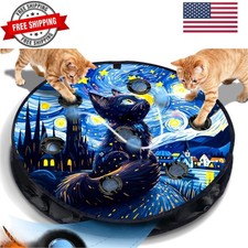 Interactive Cat Toy with Motion Activated Ball 7-Hole Play Mat, Hide and Se...