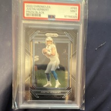 Panini 2022 Chronicles Prizm Black Justin Herbert #PB-5 PSA 9 Chargers NFL