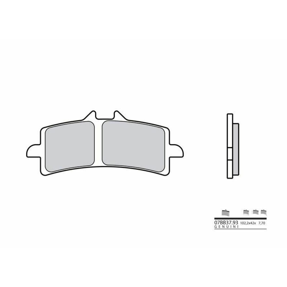 Free Shipping Sintered Brake Pads Brembo 07BB37SA for Motorcycle