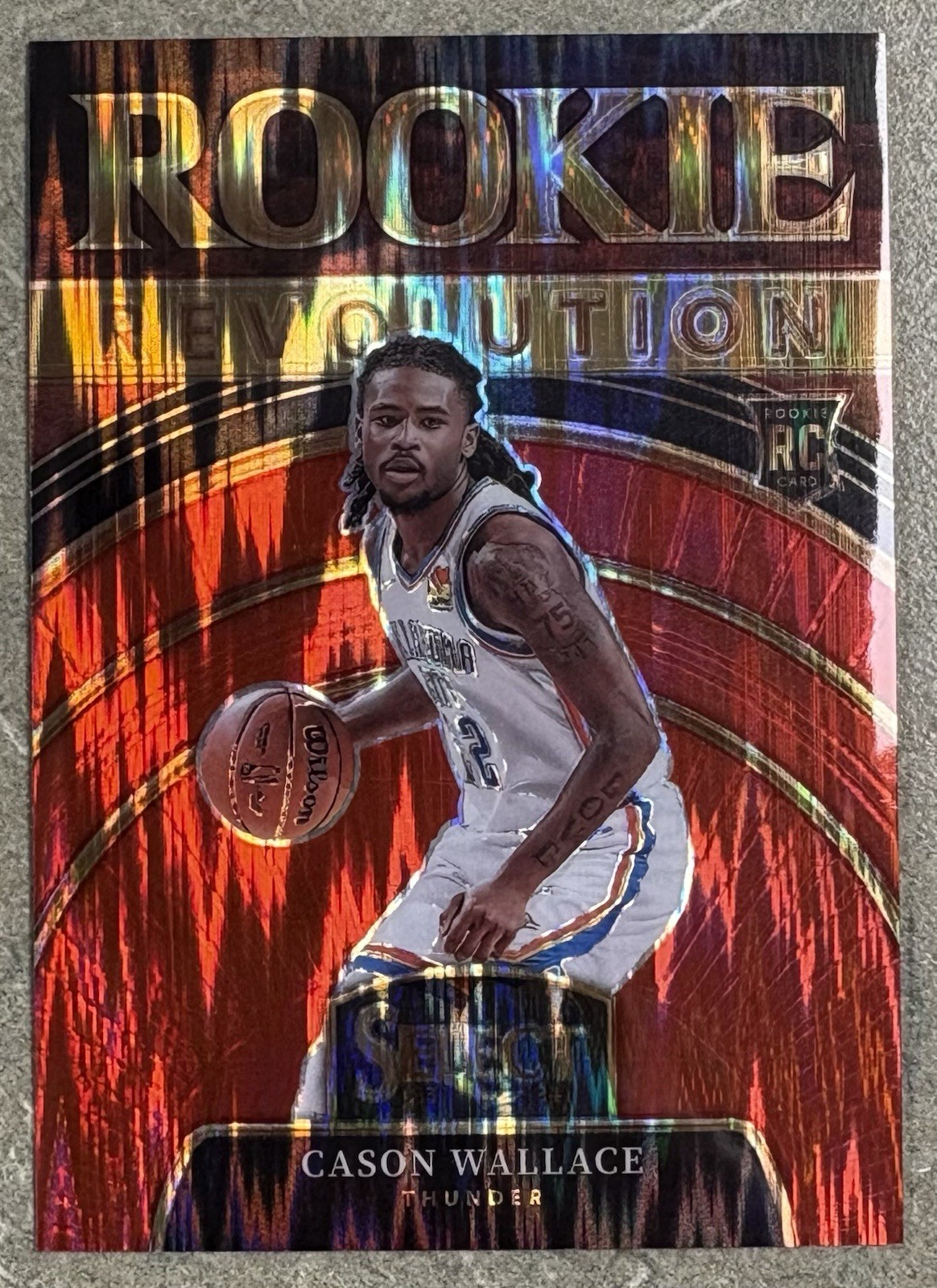 2023-24 Cason Wallace Select Rookie Revolution Red Flash Prizm /99 No.29 (RC)
