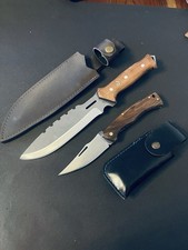 Edles 2-Messer-Set – Vollstahl 4116 – Nussbaumholz 