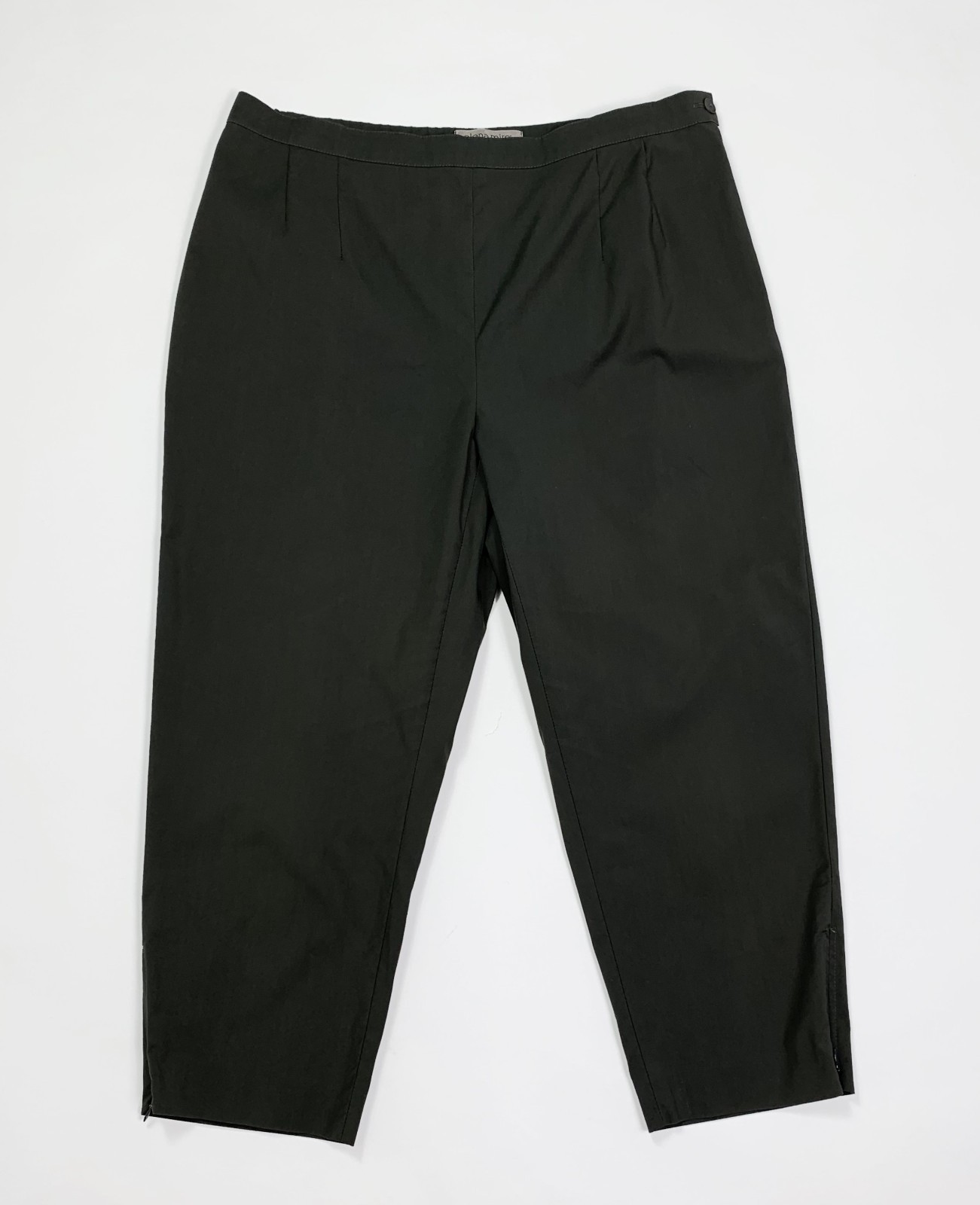 Elena miro pantalone capri donna usato stretch 41 F46 verde T4866