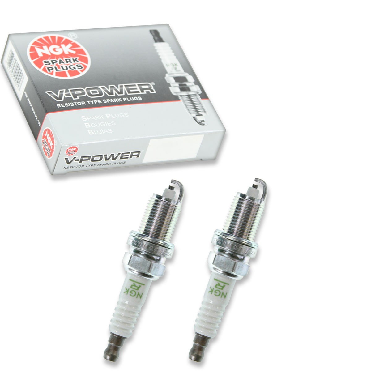 2 pc NGK 2262 ZFR5F-11 V-Power Spark Plugs for SP0ZFR5F11 RC9MC4 RC12MCC4 rg