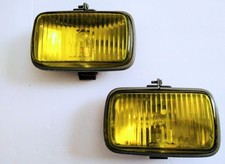 Vtg Universal Amber Yellow Glasschrome Fog Lights Pair Tested Vtg Universal Amber Yellow Glasschrome Fog Lights Pair Tested