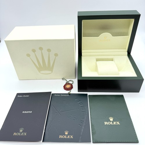 Rolex Watch Box 30.00.02 S Datejust Booklet Card holder Tag Outer box Genuine