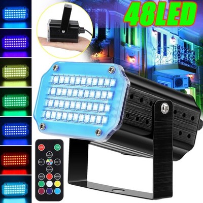48 LED Stroboskop Disco Licht Blitz Projektor Lichteffekt Partylicht Bühnenlicht