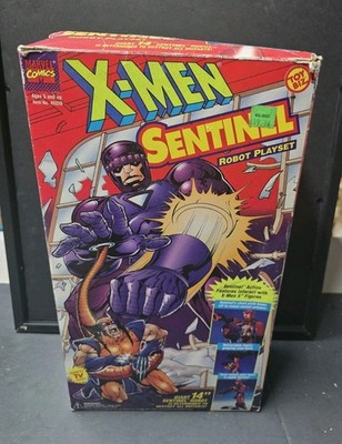 VTG X Men Marvel 14  SENTINEL Robot 1994 BY Toybiz Open Box Stickers AS IS