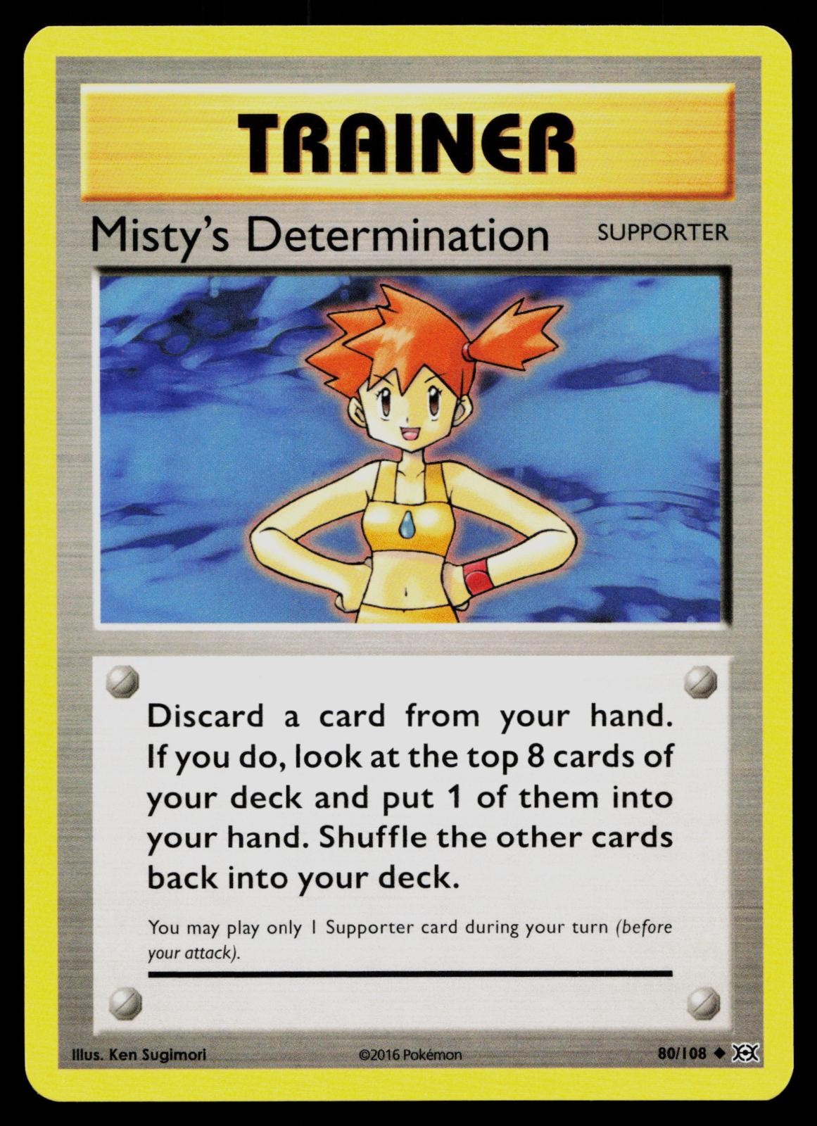 MISTY'S DETERMINATION 80/108 UNCOMMON EVOLUTIONS POKEMON NM