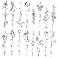 Temporary Tattoos for Women Girls - 45 Pcs,Realistic