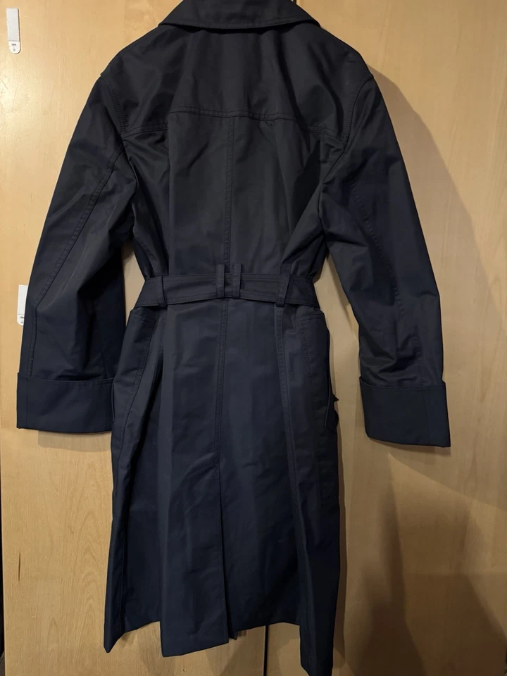 Coach Size Medium Dark Navy Mid Length Belted, Trench Coat New with Tags - Image 2 of 4