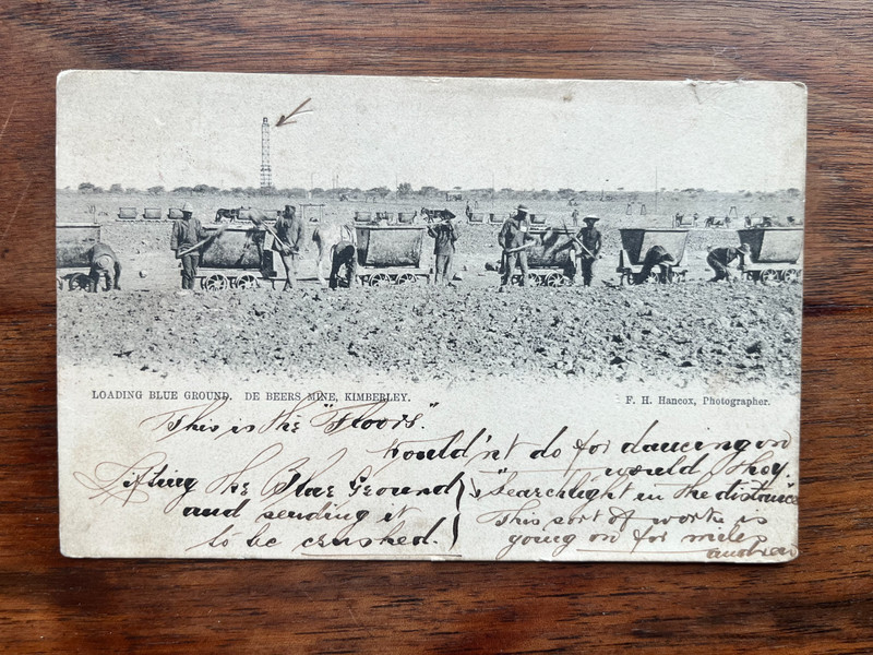 De Beers Kimberley South Africa Scotland Posted 1903 Postcard Diamond Mining