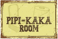 Holzschild 12X18 Cm Pipi-Kaka Room Deko Geschenk Holz Schild