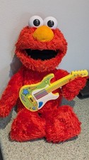 Elmo Rock And Rhyme Guitar Sesame Street Talking And Singing 14" Plush Toy-WORKS