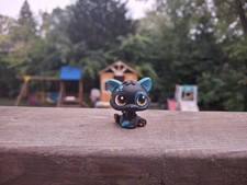 Littlest Pet Shop OOAK Custom Black And Teal Kitten