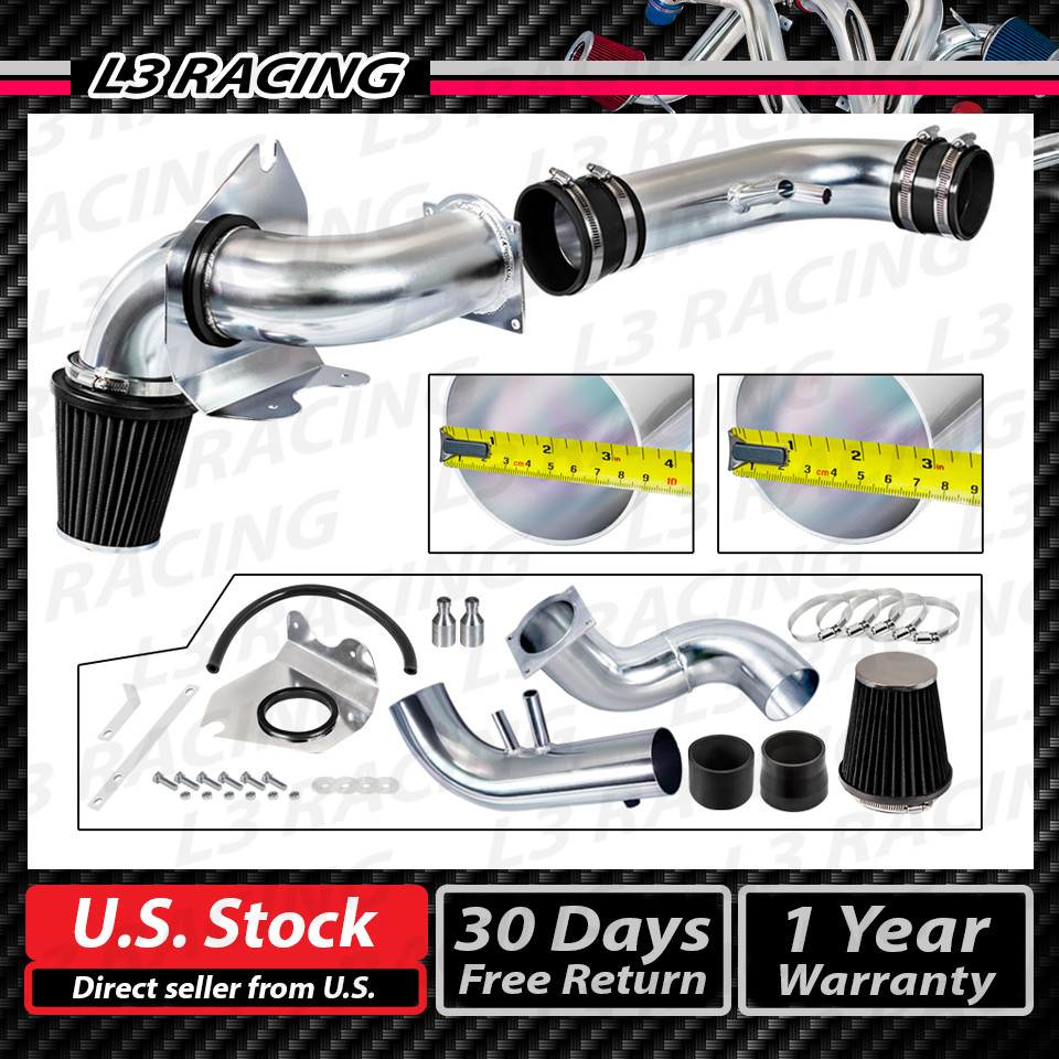 BLACK COLD AIR INDUCTION INTAKE KIT+DRY FILTER FOR FORD 96-04 Mustang GT 4.6L V8