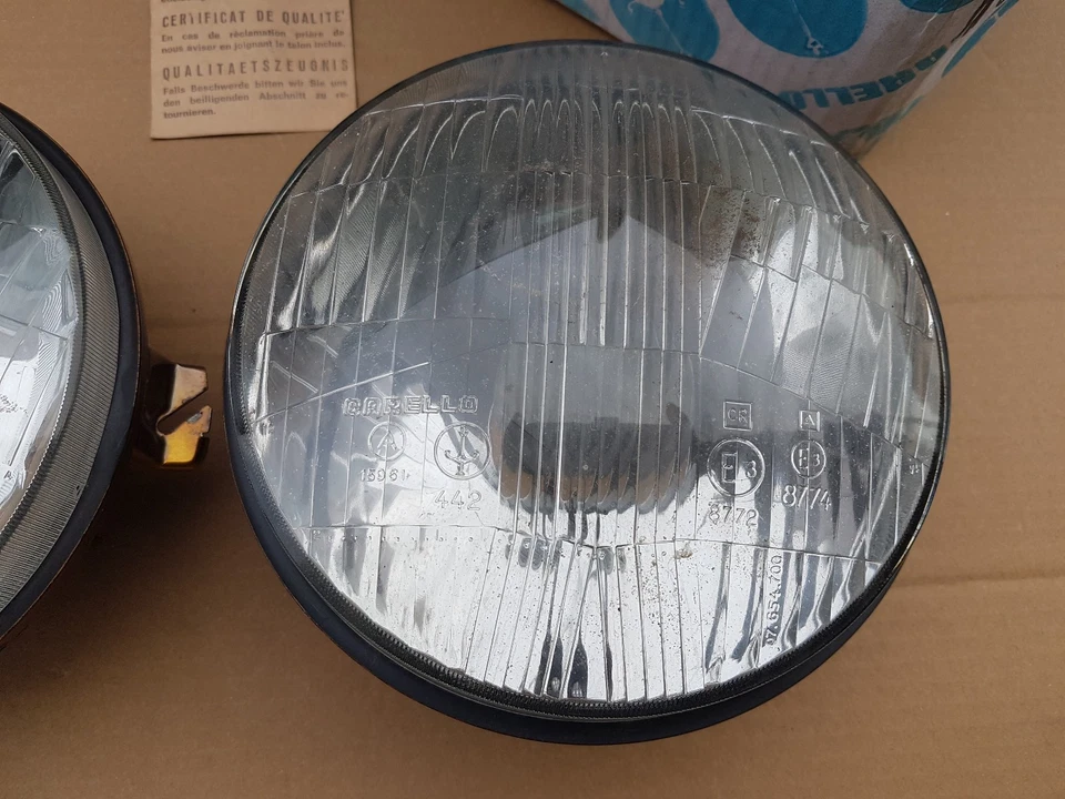 NEU ORIG FIAT 128 Scheinwerfer CARELLO Links Rechts Hauptscheinwerfer Set (NOS) - Bild 4 von 4