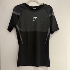 Gymshark Onyx V5 Seamless T-Shirt Black/white Size Large