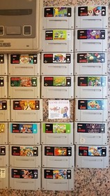 Lotto Console Giochi Usati Super Nintendo SNES NES Mario Kirby Retrogames Raro