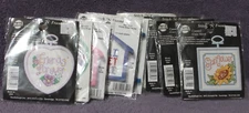 LOT of 9 NMI kits with frames Needle Magic Inc.  NIP friends flower home tea