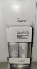 BMW Touch-Up Paint Stick Set 416 Carbon Black Metallic 51910419765 Genuine