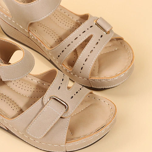 Damen Plateau Keilabsatz Sandalen Wedges Sommerschuhe Sandaletten EU 35-42 - Bild 3 von 20
