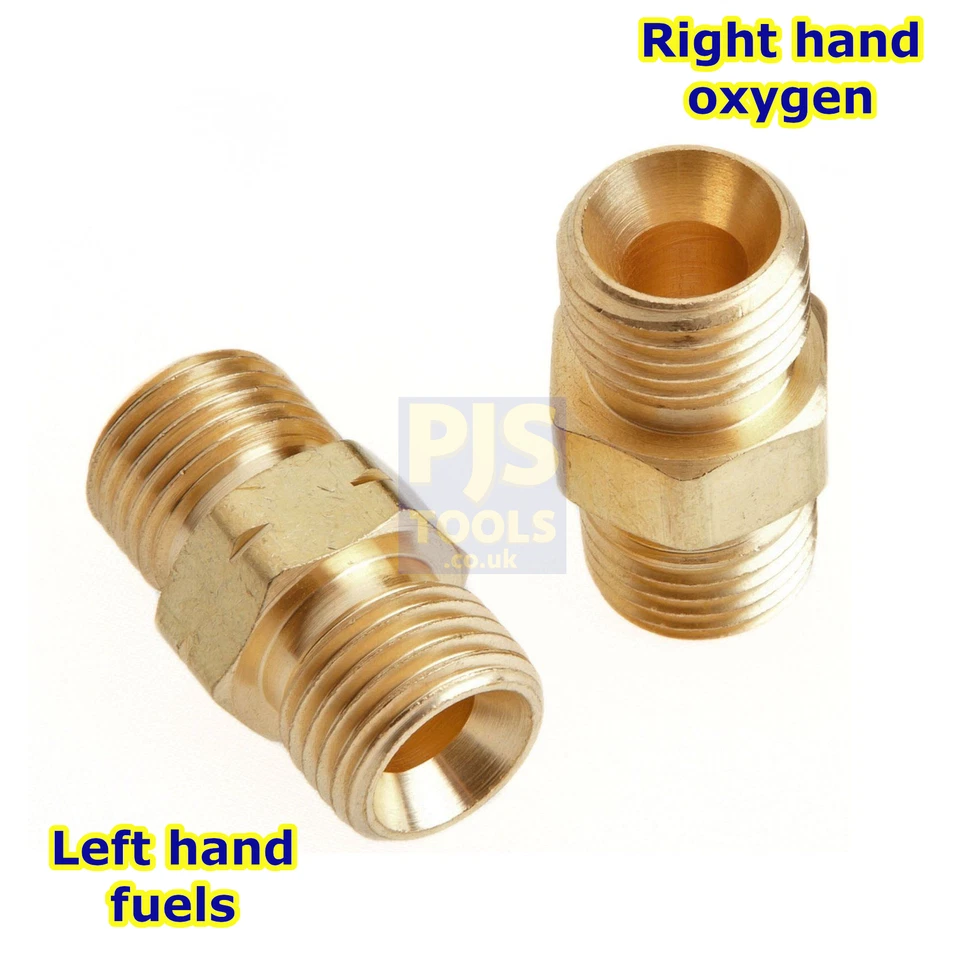 3/8 x 3/8 bsp brass gas welding hose couplers oxygen right or fuels left