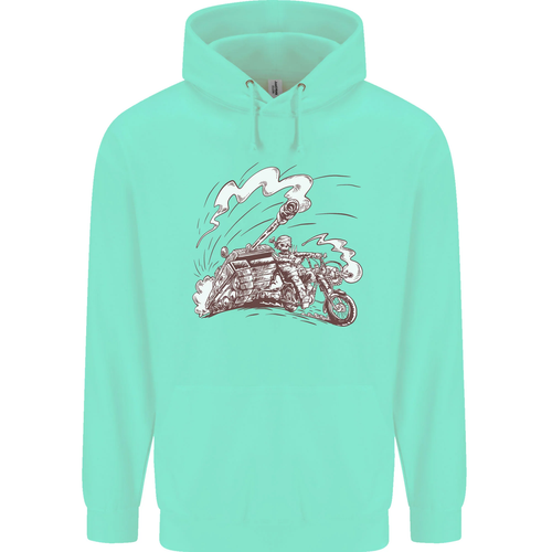 An Army Biker With Tank Skull Motorcycle Childrens Kids Hoodie - Picture 27 of 88