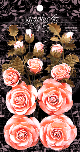 Ramo de rosas Graphic45 PRECIOUS PINK (15 piezas) álbum de recortes COLLAGE arte alterado - Imagen 1 de 2