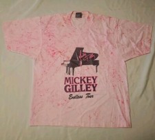 Vintage Mickey Gilley Endless Tour T-Shirt Size Large USA Made Pink C4