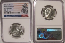 2023 S Edith Kanaka'ole 25c NGC MS68 American Women Quarter FIRST RELEASES