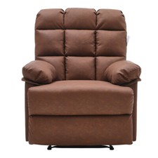 PU Leather Recliner Armchair Sofa Relaxing Reclining Sleeper Chair Cinema Lounge