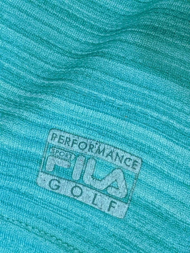 Camisa de golf Fila para hombre talla LG verde brillante atlética refrigeración cómoda Foto 4 de 4