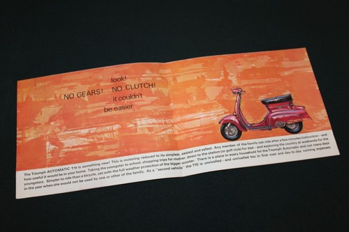 Triumph Automatic T10 Scooter Sales Folder 1965 - Picture 2 of 7