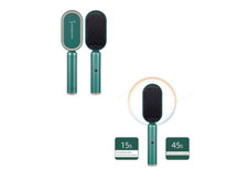 Brosse lissante chauffante professionnelle - Peigne électrique lisseur - Vert