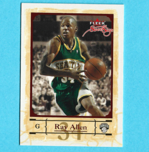2004-05 Fleer Sweet Sigs Ray Allen Seattle SuperSonics #28