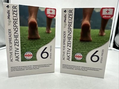 2 x YogaMedic Zehenspreizer für alle Zehen Je 6 Stk- Zehentrenner Silikon