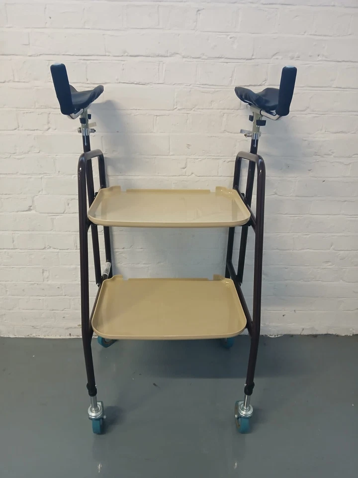 Mobility Walker with Trays, Upright Rollator with Forearm Rests - Image 4 of 4