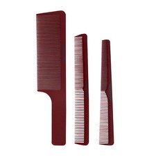 Babyliss Pro Barberology Comb Set Clipper, Cutting, Taper Combs - Red