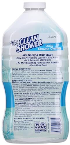 Clean Shower Daily Cleaner Refill 60oz (Packaging 60 Fl Oz (Pack of 1 ...