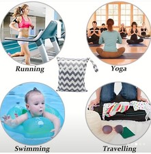Mommy Bag Waterproof Pouch Wet Dry Zip Dual Pocket Reusable Cloth Diaper Gym