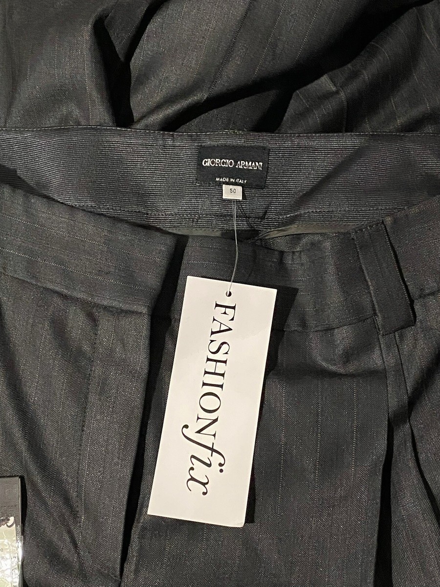 Giorgio Armani wide-leg wool-blend trousers size 50/ us size 14  display picture 1
