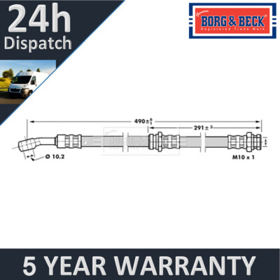 Fits Hyundai Coupe 1.6 1.8 2.0 CRDi 2.7 Brake Hose Rear Borg & Beck